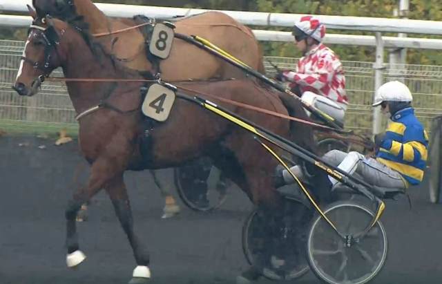 ZACCARIA BAR (Matthieu ABRIVARD) gagnant du PRIX JEAN BOILLEREAU - PRIX DE BLOIS sur l'hippodrome de Vincennes